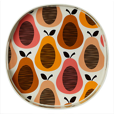 Orla Kiely Pear Melamine Tray, Candy Floss